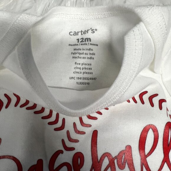 Baseball Cutie Short sleeve top and Bummy Shorts set 9-12 month - Picture 3 of 5